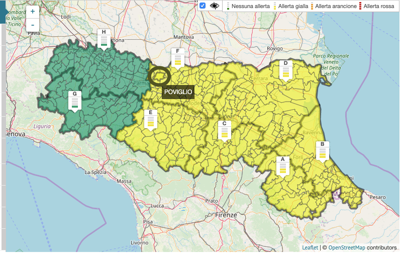 allerta meteo ER 18 settembre 2019 Poviglio