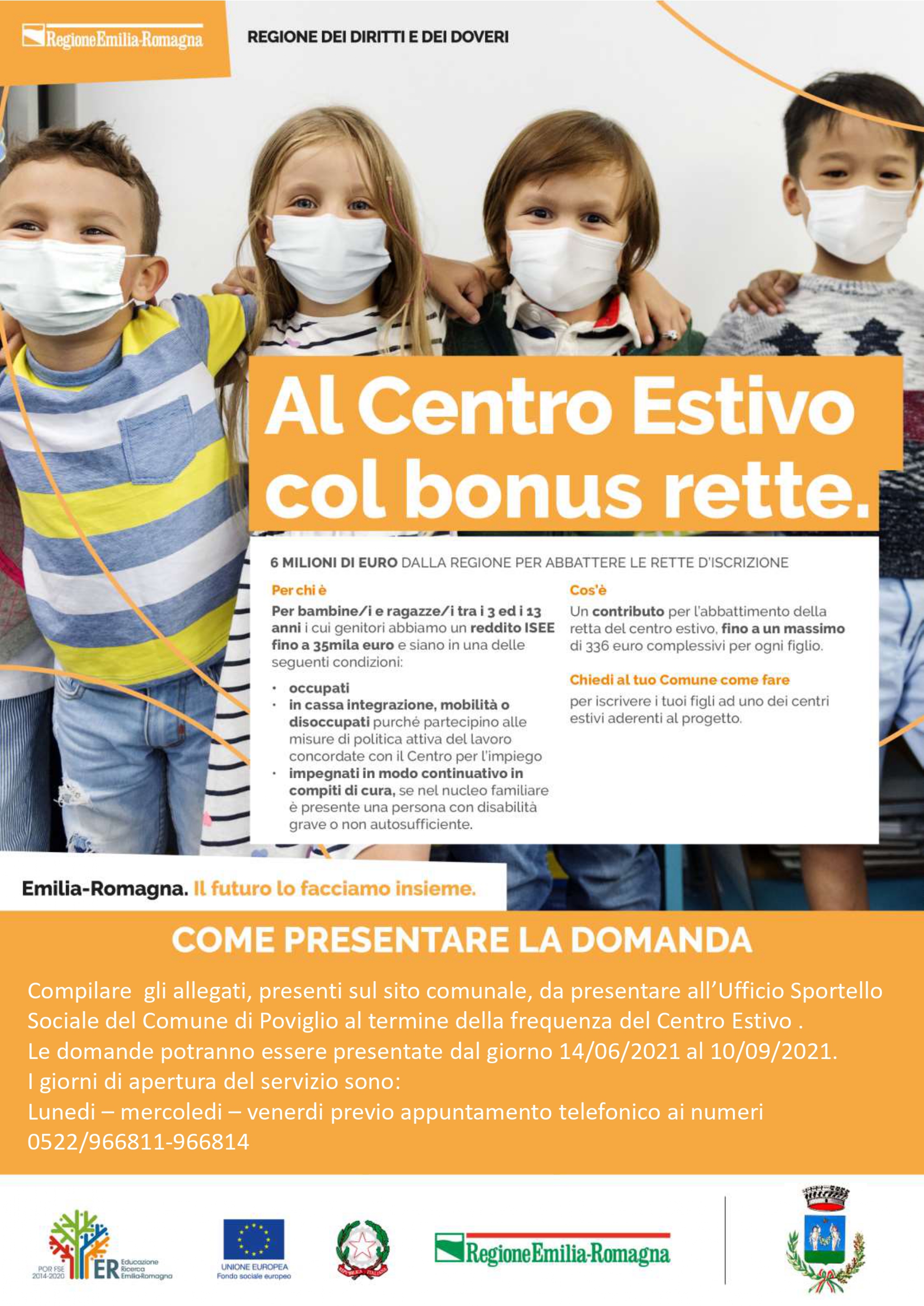 Al centro estivo col bonus rette la documentazione per aderire