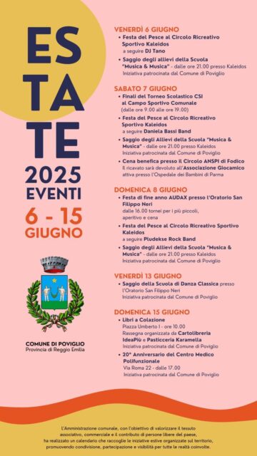 Leggi: «ESTATE 2025 – Un calendario di…»